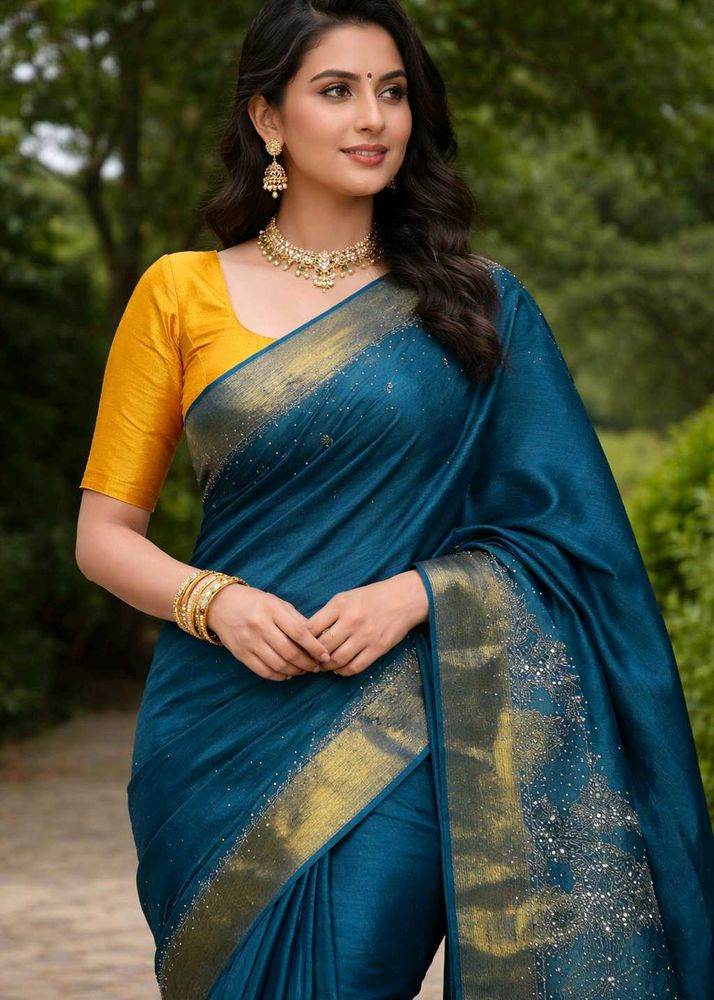 blue saree