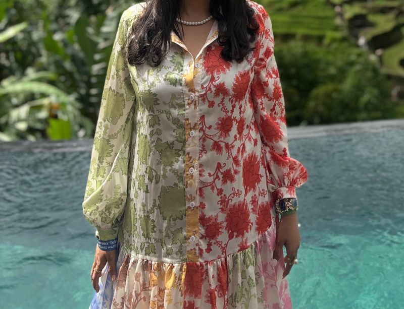 Bohemian Floral Print Maxi Dress
