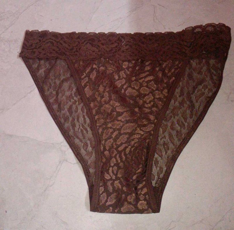 Brown Lace Briefs