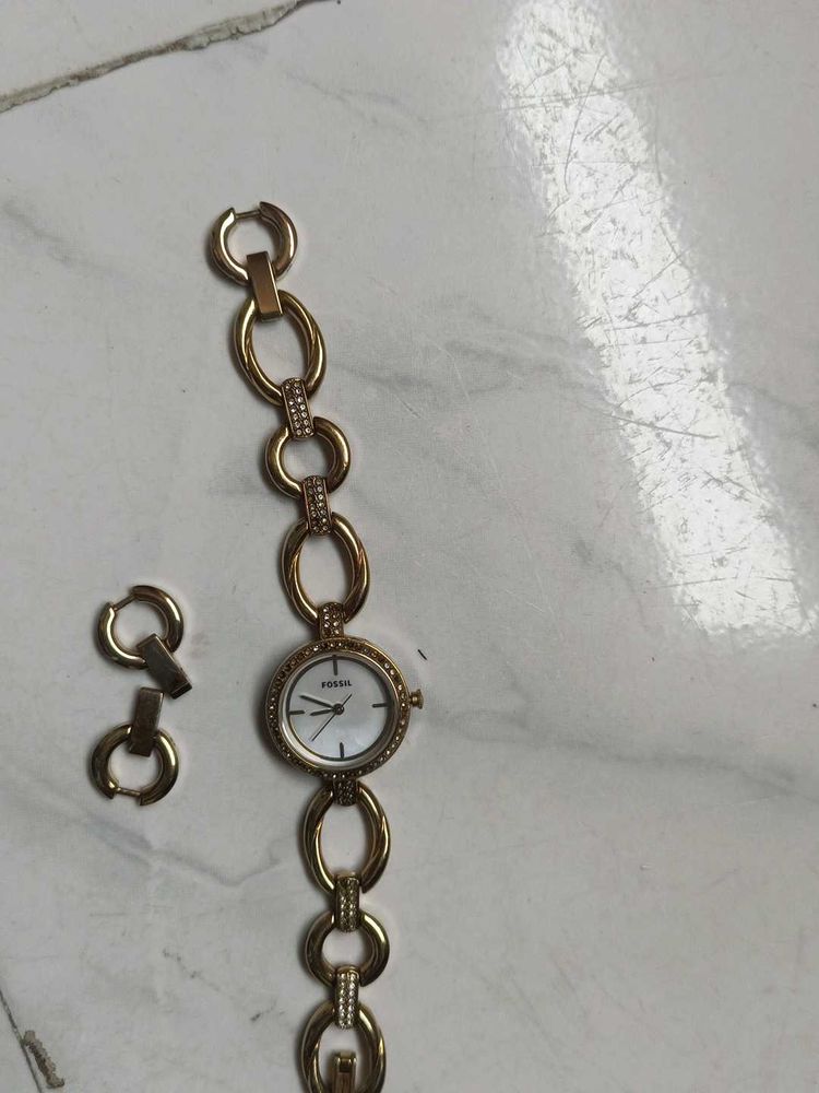 original Fossil Women's Gold Chain Watch 🥰👌👌