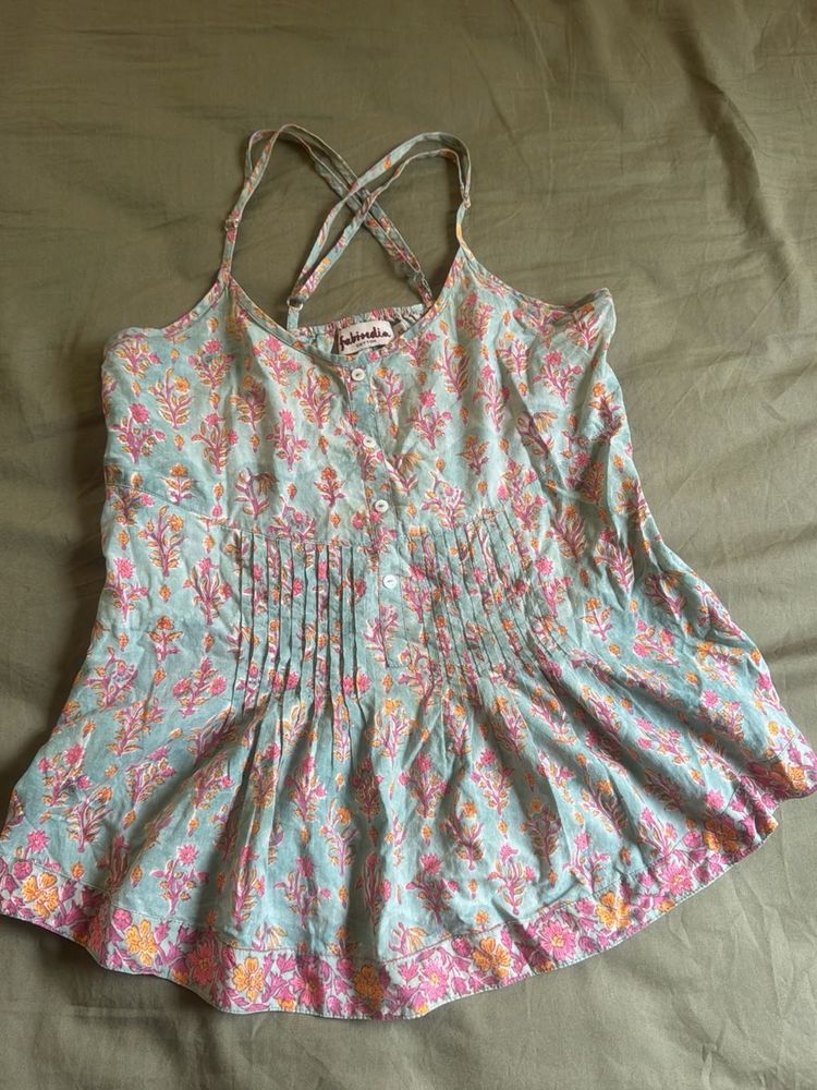 peplum cotton top
