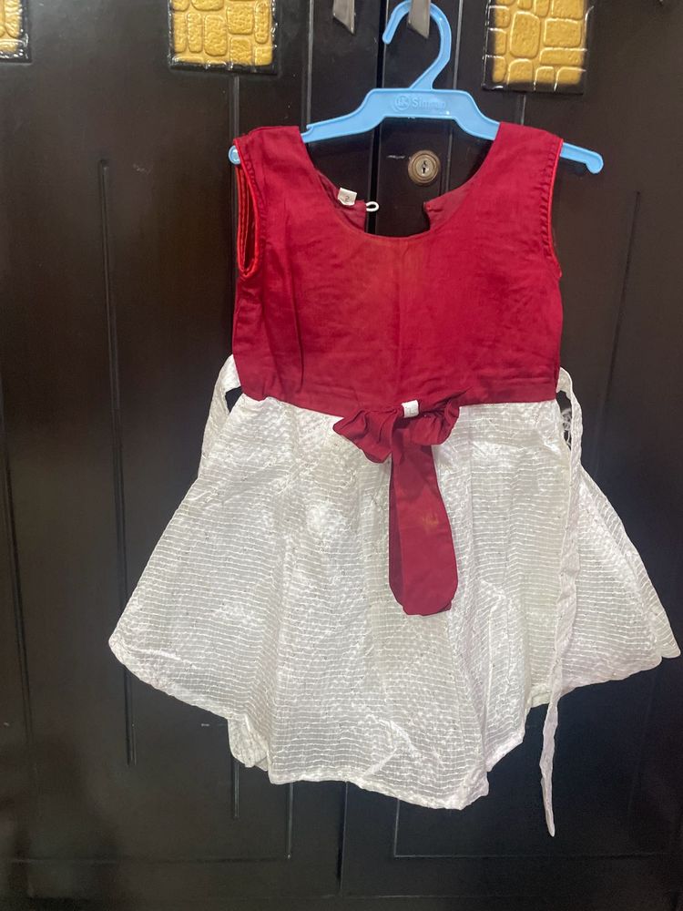 Red &amp; White Frock