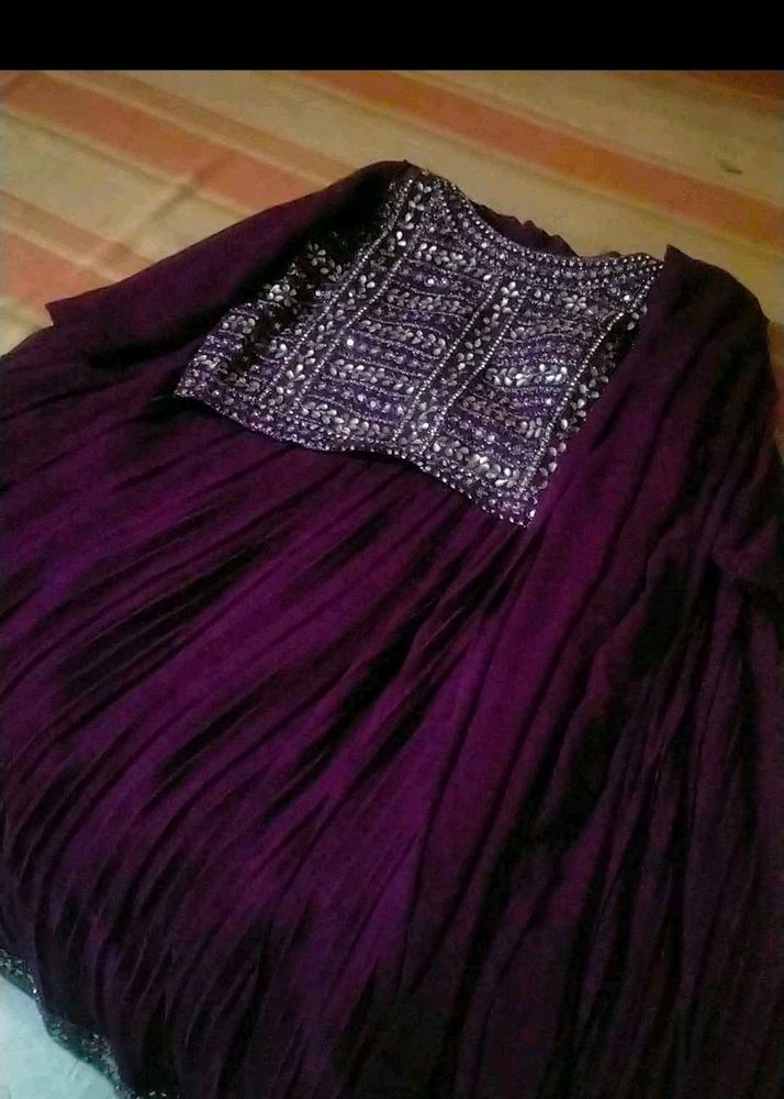 Purple Embellished Lehenga Choli