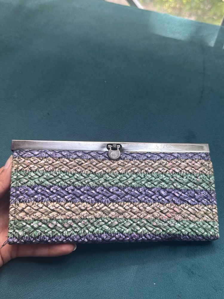 Chic Woven Clutch Wallet