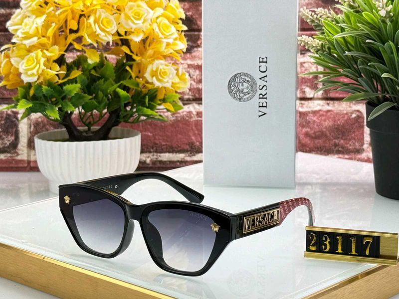 Versace Black Cat-Eye Sunglasses