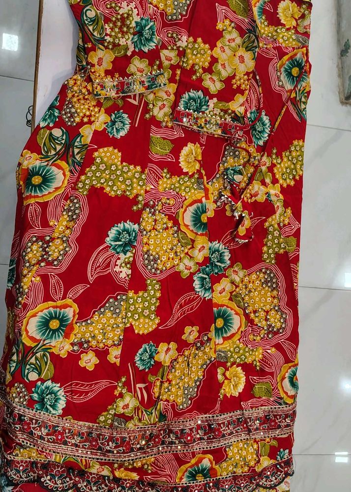 Vibrant Floral elegant frock pant