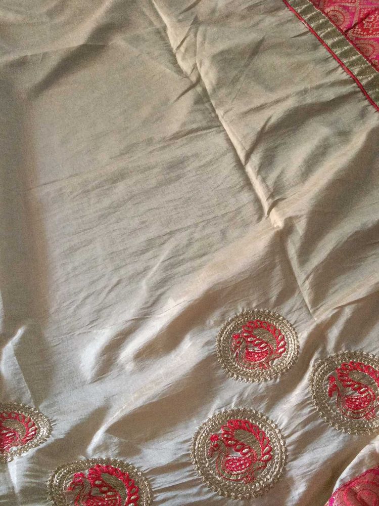 Elegant Silk Saree with Embellishments