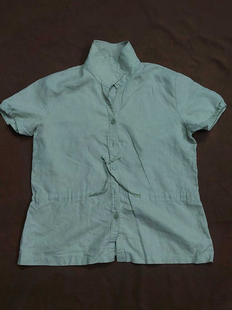 Light Green String Shirt