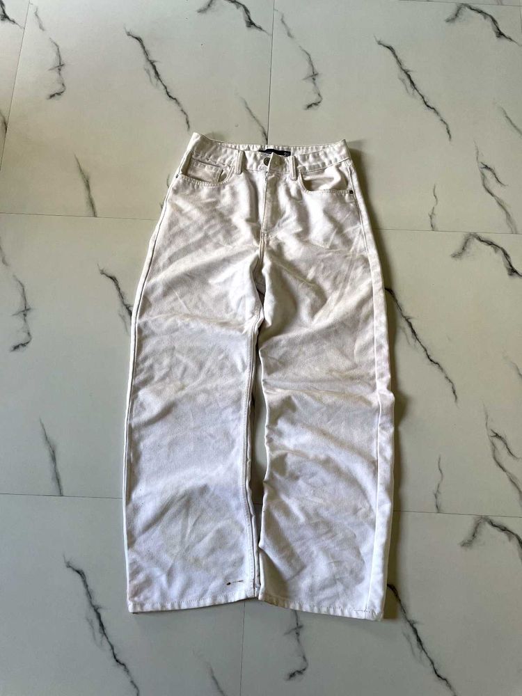 White Wide Leg Jeans