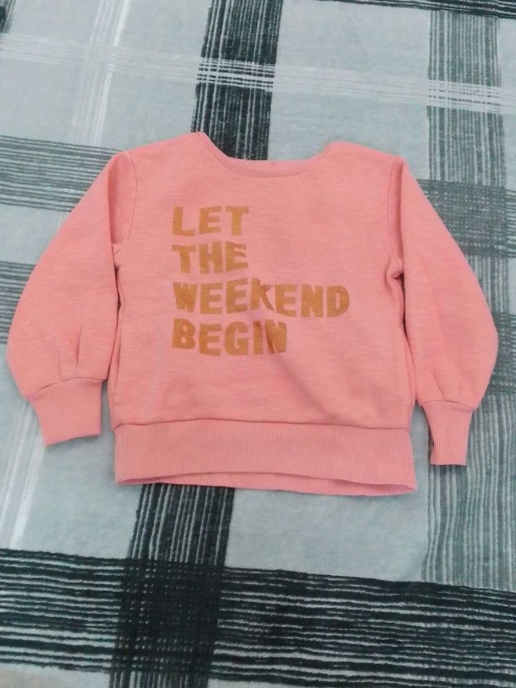 Peach "Weekend" Sweatshirt