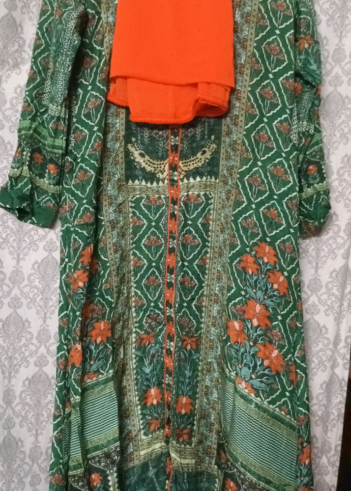 Boho Print Maxi Dress with Scarf