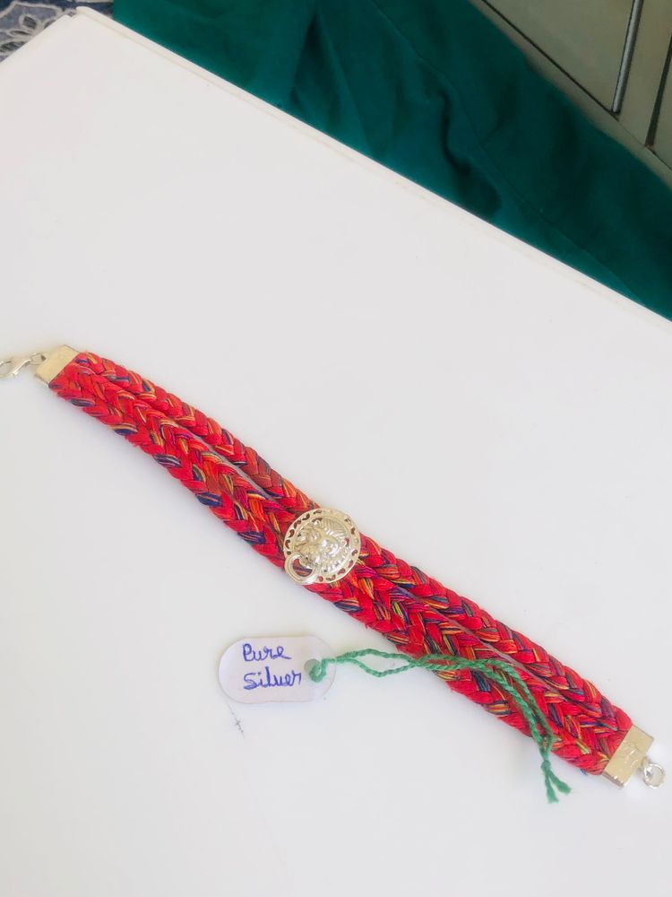 Pure Silver Thread Gents Bracelet