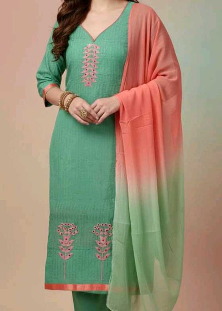 Elegant Teal Embroidered Kurta Set