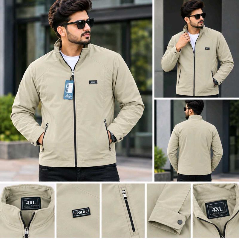 Men's Beige Casual Jacket