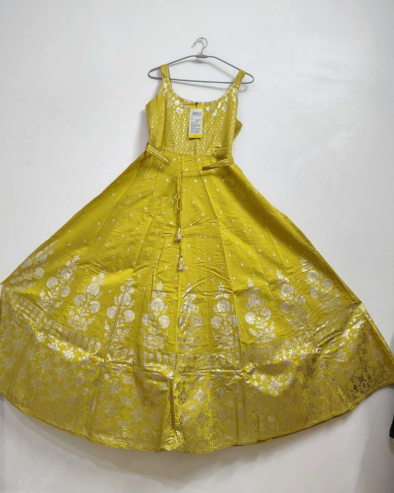 Yellow Embroidered Lehenga Choli