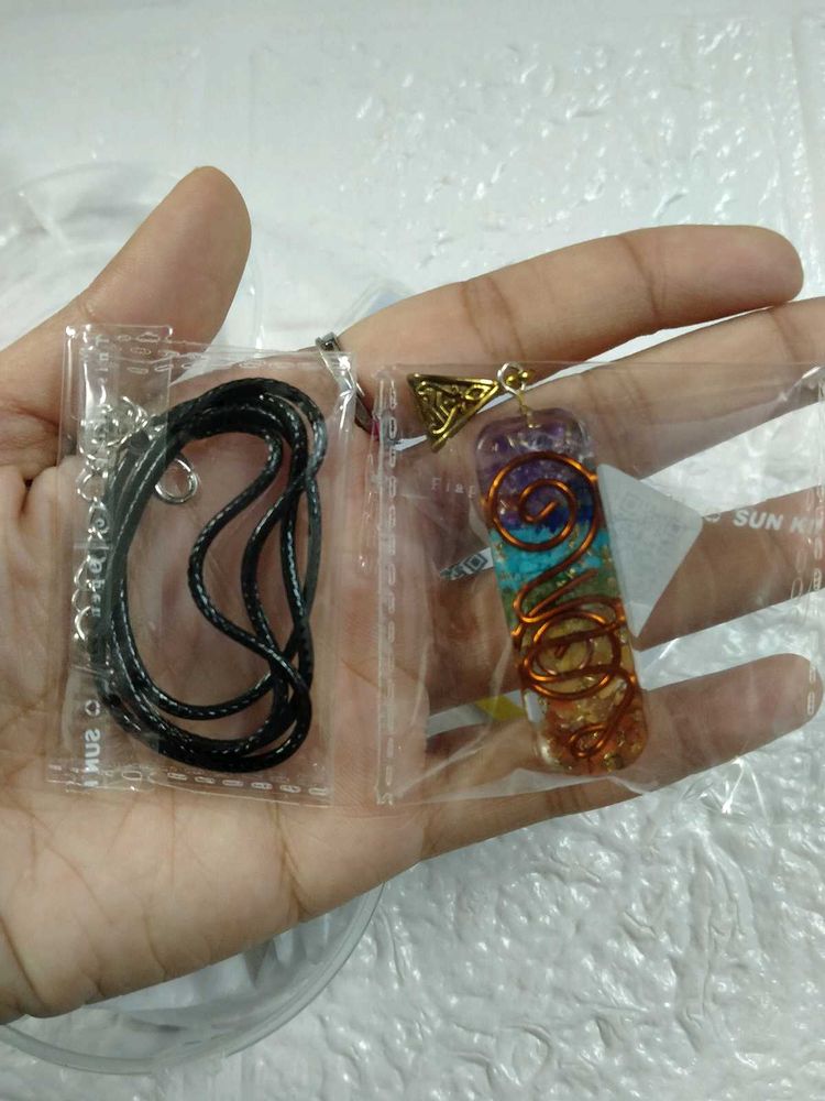 7 Chakra Organic Pendant with chain