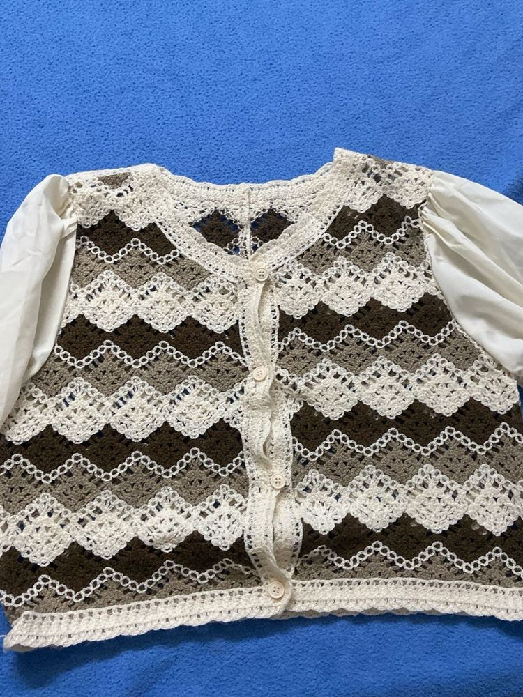 Crochet Knit Cardigan