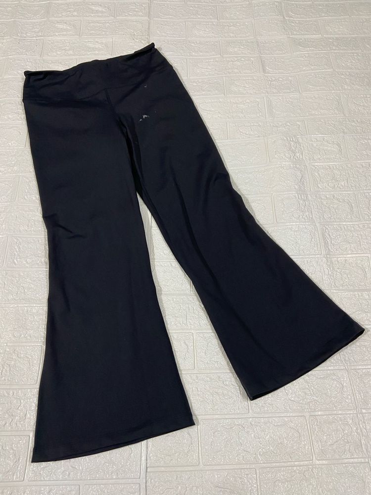BLISSCLUB Black Flared Leggings Pants