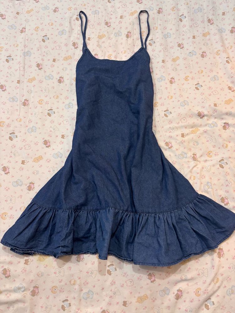 Denim Ruffle Sundress