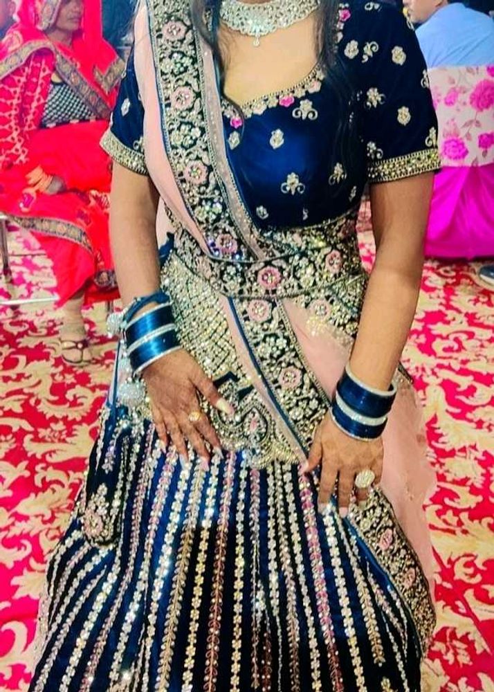 Designer Navy Blue Lehenga Choli