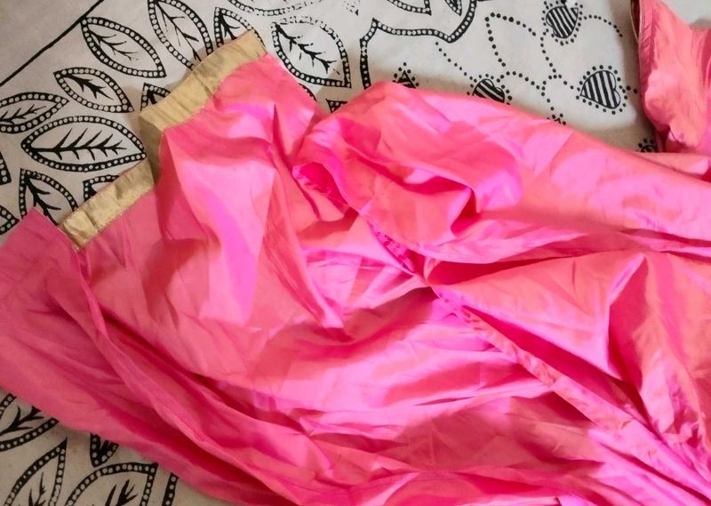 Pink Ethnic Gown  Material