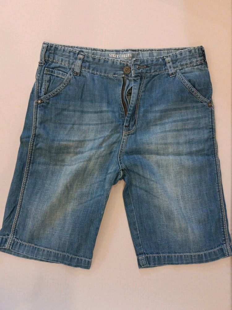 Westside Street Blues Branded Denim Shorts (Boys)