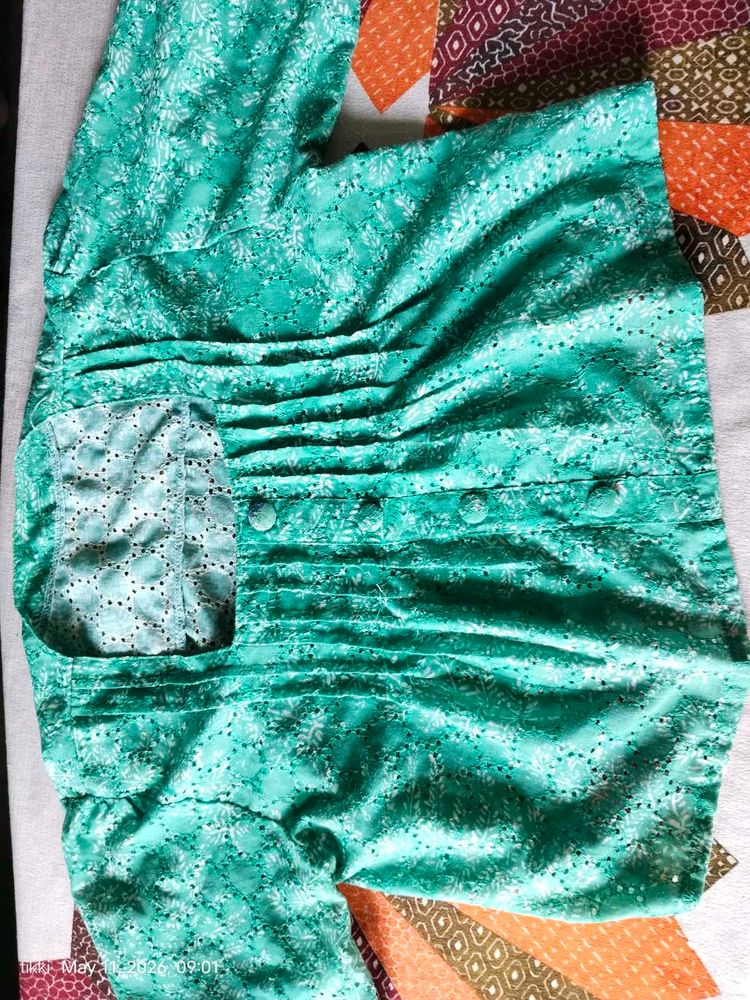 Beautiful Teal Embroidered top