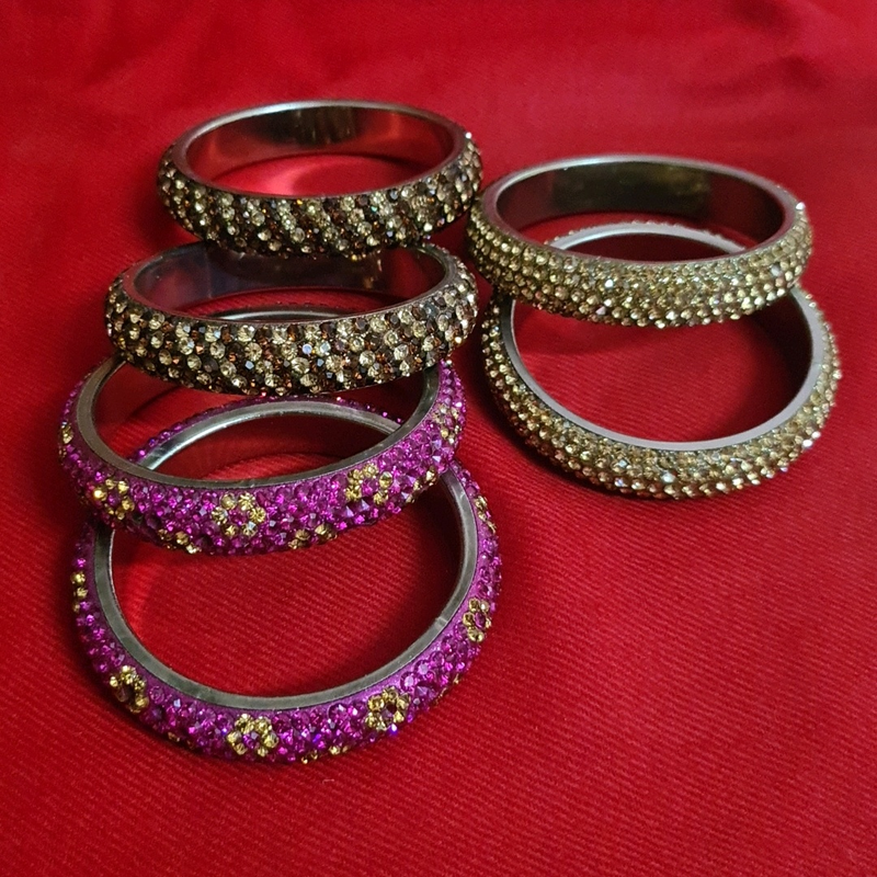 Three Pair of stone Kadas