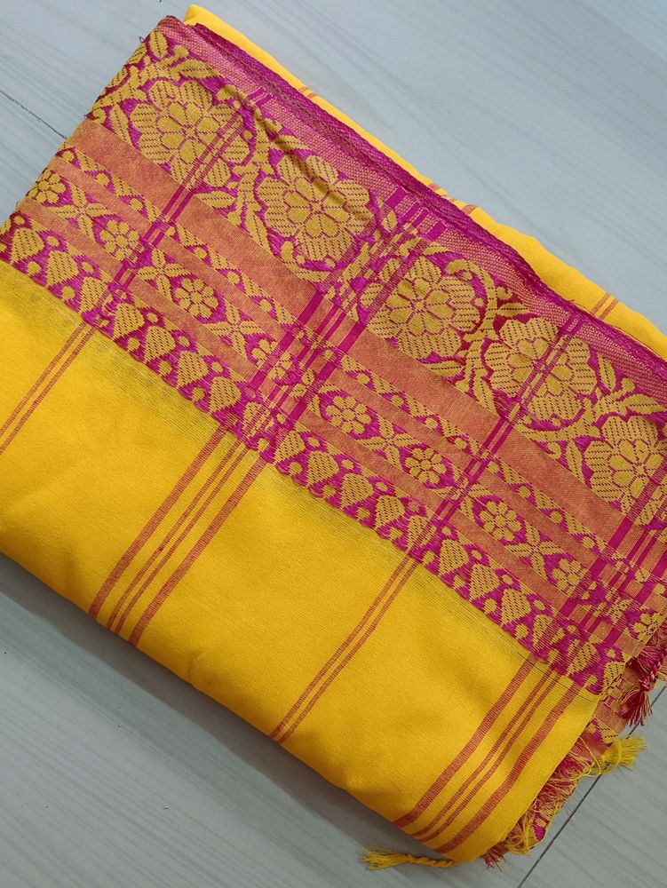 12)Pure Cotton Khadi Saree