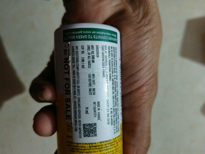 Garnier Sunscreen SPF 50
