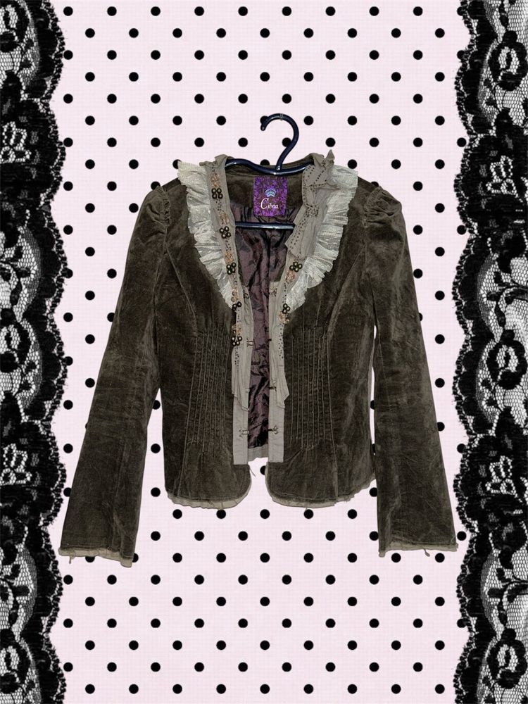 Vintage Moss Green Victorian Jacket