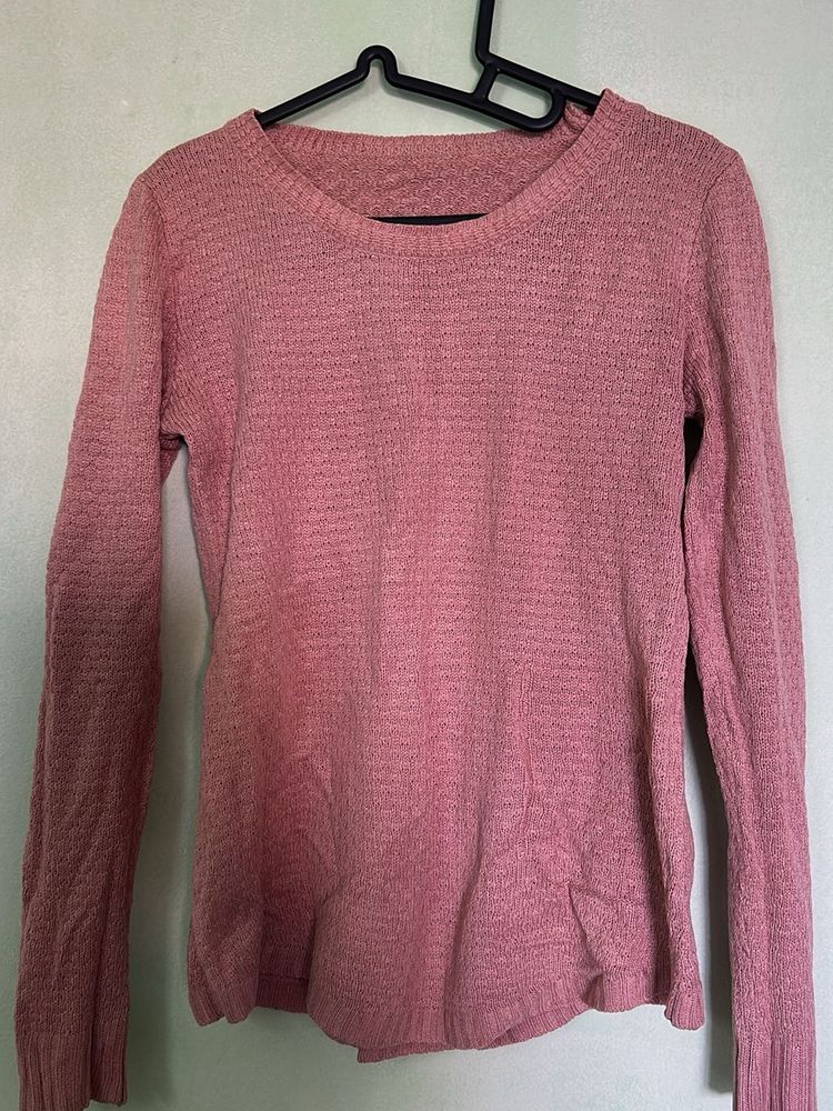 Cozy Pink Knit Sweater