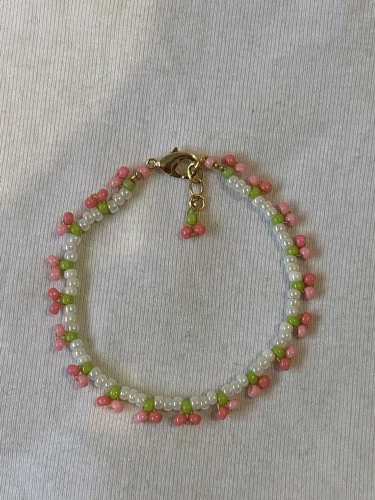 Cherry Beaded Bracelet