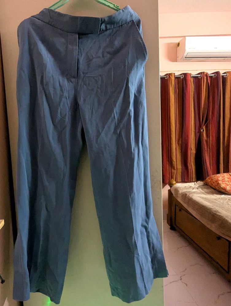 🩵Stylish Blue Wide-Leg Trousers🩵