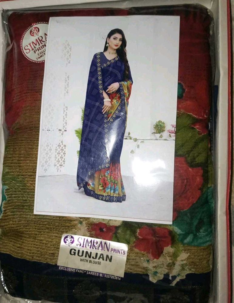 Fancy Printed Saree with Blouse