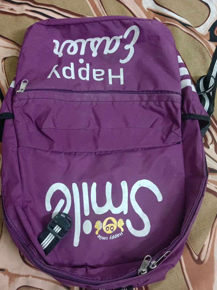 Purple 'Happy Easier' Backpack