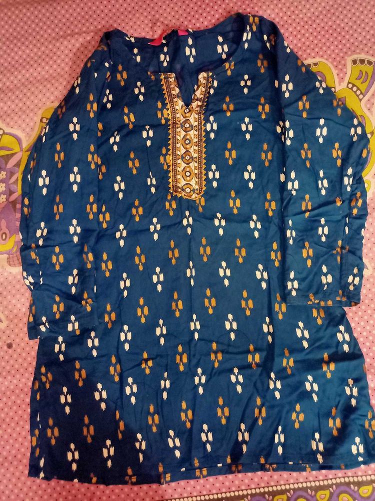 Stylish Blue Printed Kurta