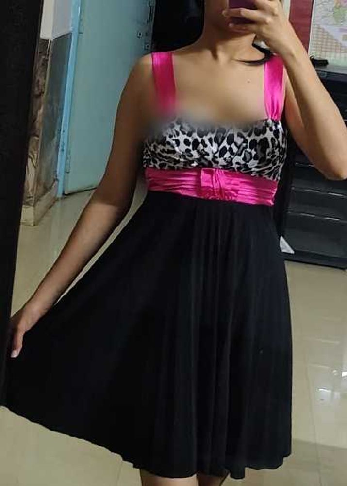Stylish Leopard Print &amp; Pink Y2K USA Dress