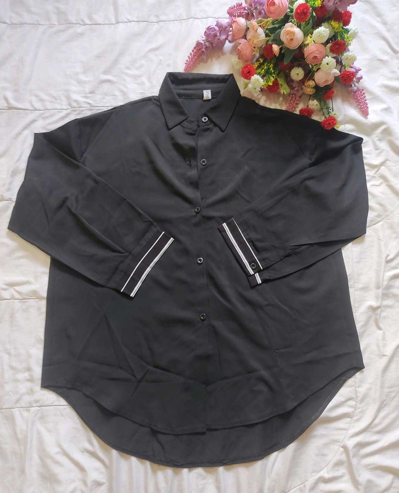 Stylish Black Long Sleeve Shirt