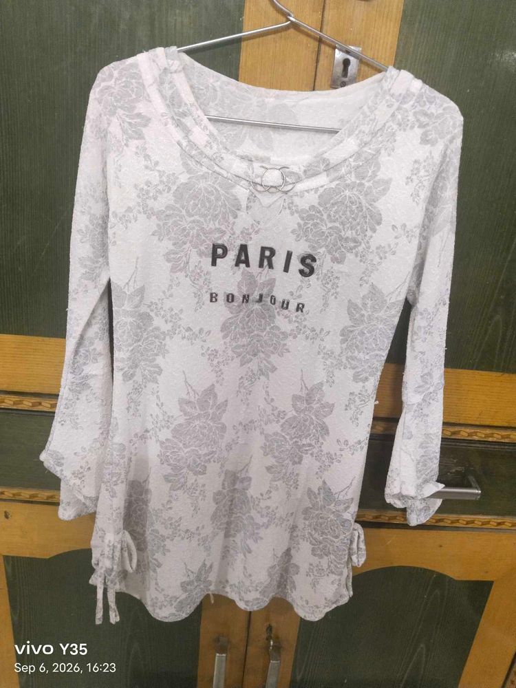 Y2K Paris Printed Top / Mini Dress