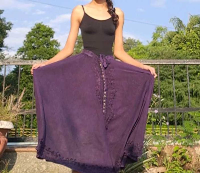 Bohemian Purple Skirt