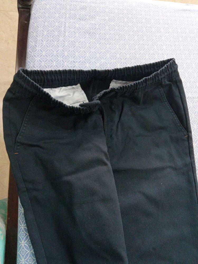 Black Elastic Waist Pants