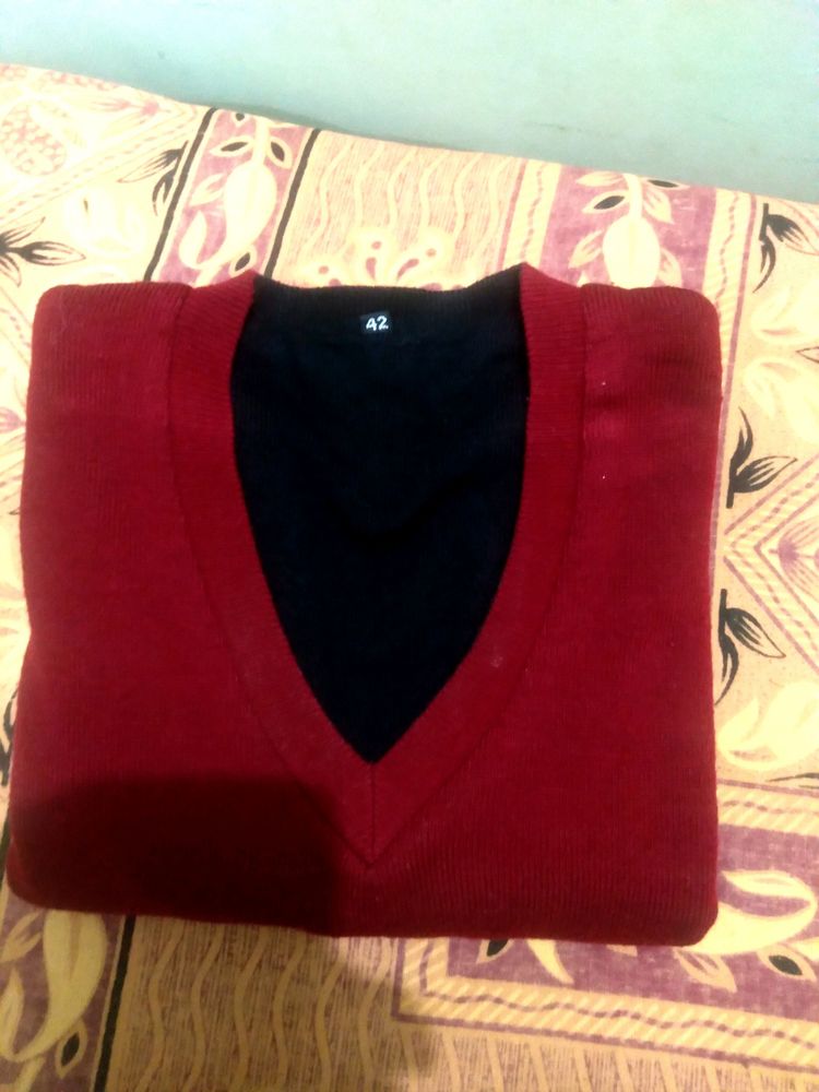 Men Sweater In Double Colour