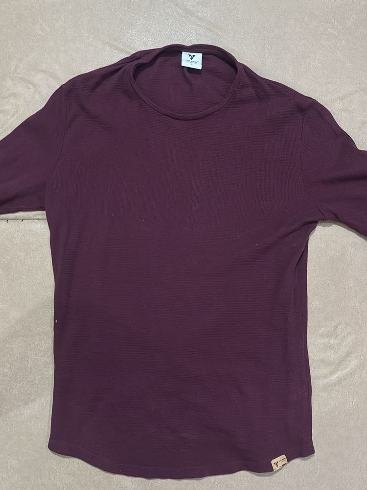 Maroon Long Sleeve T-Shirt