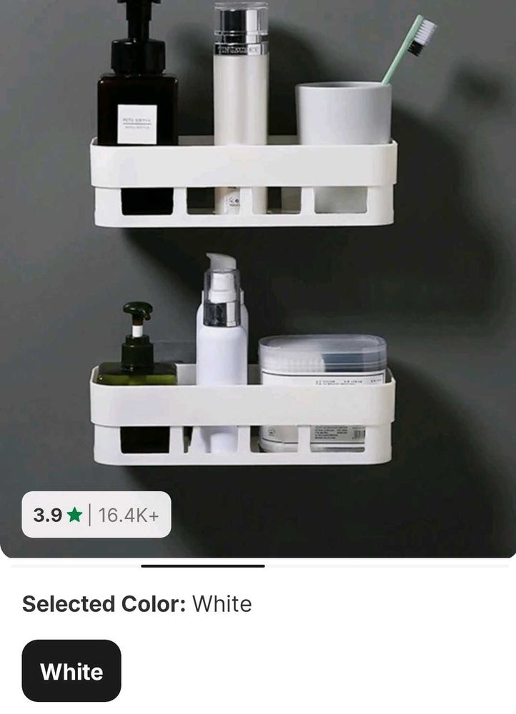 Adhesive Bathroom Shelf Set
