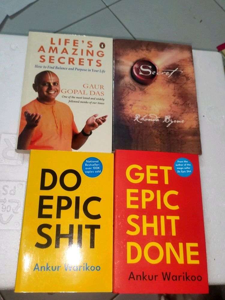 4 Personal Growth Books Set Combo