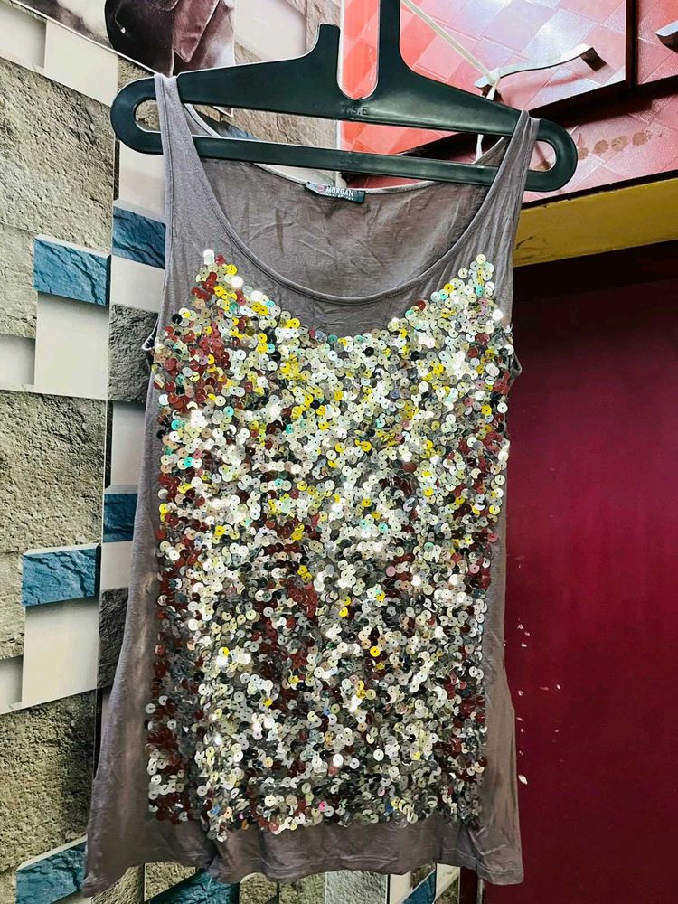 Sequin Embellished Tank Top