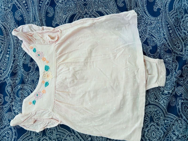 Charming Embroidered Peachy Pink dress