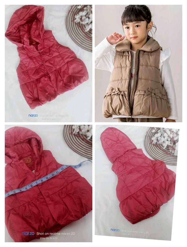 Girls Hooded Padded Vest