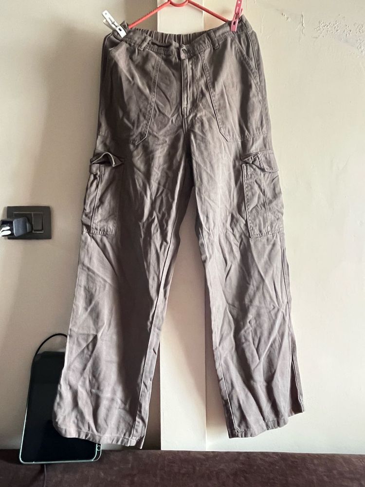 Oyster Brown Cargo Pants